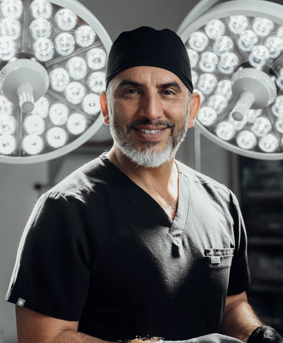 Dr. Saadat in the operating room